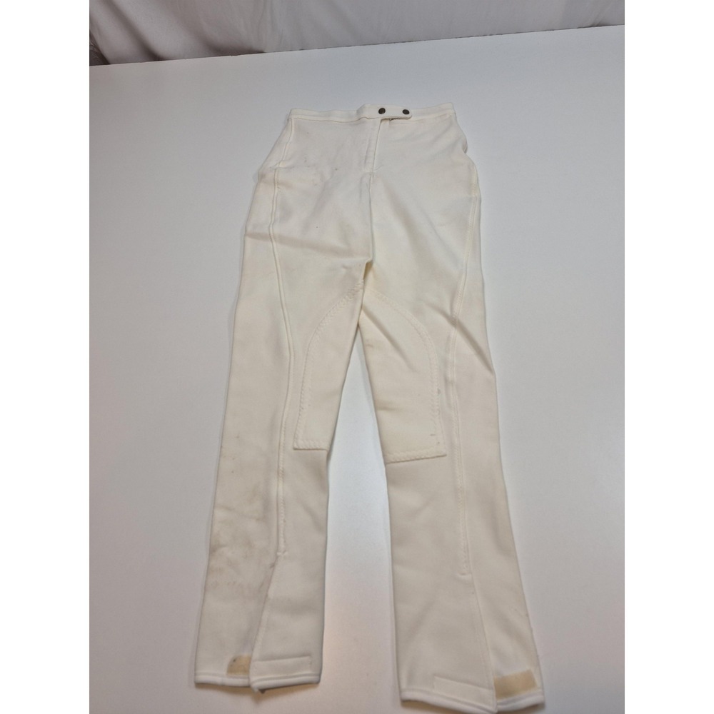 Harry Hall Riding Breeches Womens 26L White Stretch Equestrian Made England